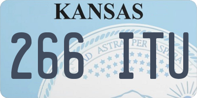 KS license plate 266ITU