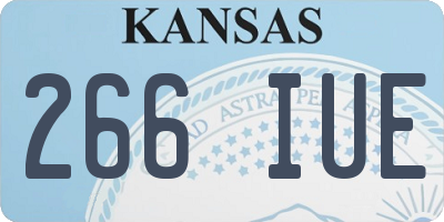 KS license plate 266IUE
