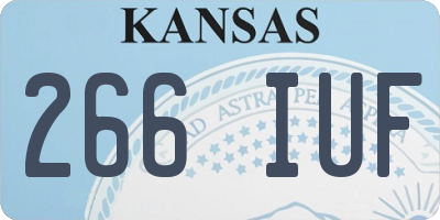 KS license plate 266IUF