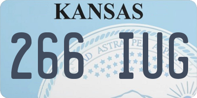 KS license plate 266IUG