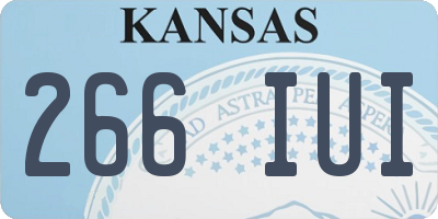 KS license plate 266IUI