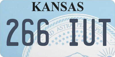KS license plate 266IUT