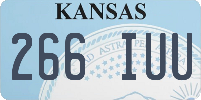 KS license plate 266IUU