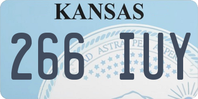 KS license plate 266IUY
