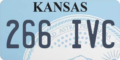KS license plate 266IVC