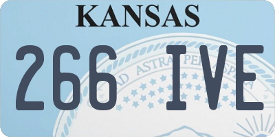 KS license plate 266IVE