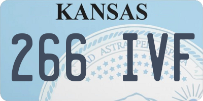 KS license plate 266IVF