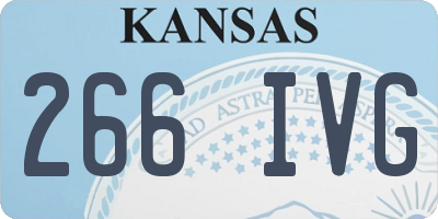 KS license plate 266IVG