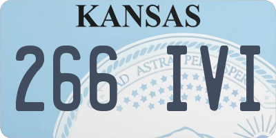 KS license plate 266IVI