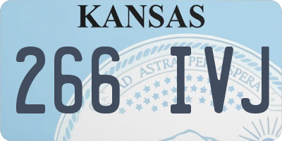 KS license plate 266IVJ
