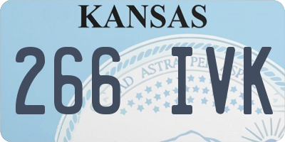 KS license plate 266IVK