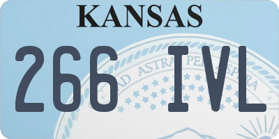 KS license plate 266IVL
