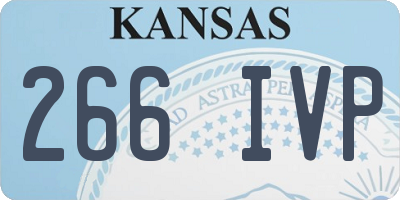 KS license plate 266IVP