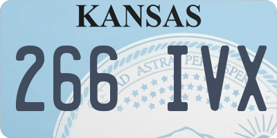 KS license plate 266IVX
