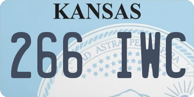 KS license plate 266IWC