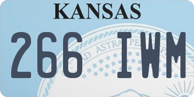 KS license plate 266IWM