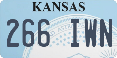 KS license plate 266IWN