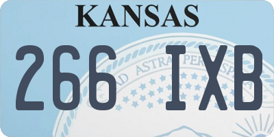 KS license plate 266IXB
