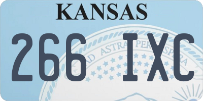 KS license plate 266IXC