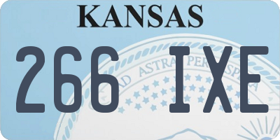 KS license plate 266IXE