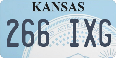 KS license plate 266IXG