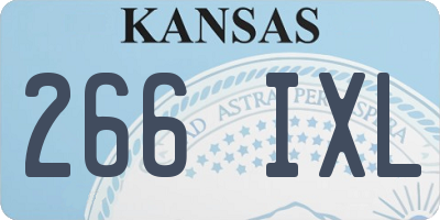 KS license plate 266IXL