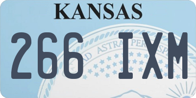KS license plate 266IXM
