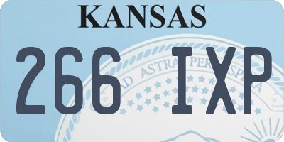 KS license plate 266IXP
