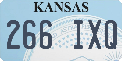 KS license plate 266IXQ