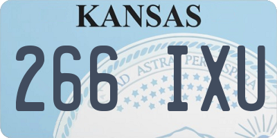KS license plate 266IXU