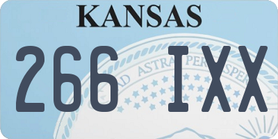KS license plate 266IXX
