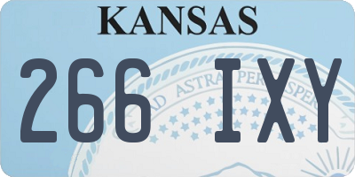 KS license plate 266IXY