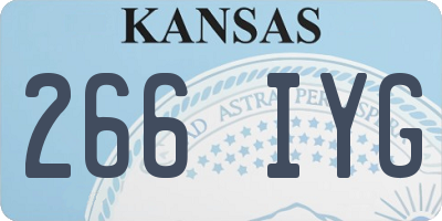 KS license plate 266IYG