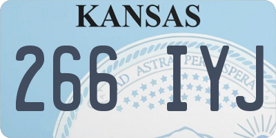 KS license plate 266IYJ