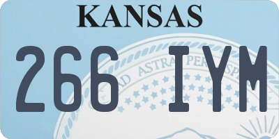 KS license plate 266IYM