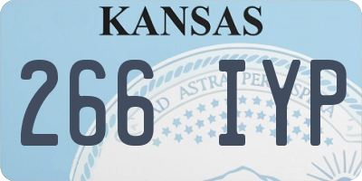 KS license plate 266IYP