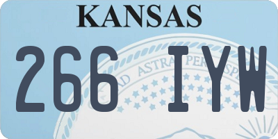 KS license plate 266IYW