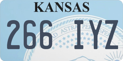 KS license plate 266IYZ