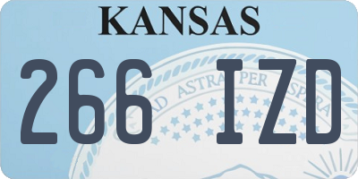 KS license plate 266IZD