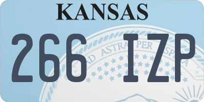 KS license plate 266IZP