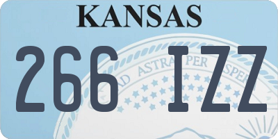 KS license plate 266IZZ