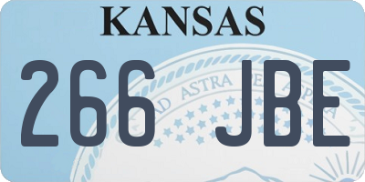 KS license plate 266JBE