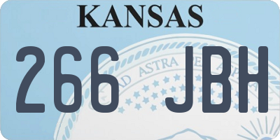KS license plate 266JBH