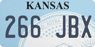 KS license plate 266JBX