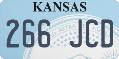 KS license plate 266JCD