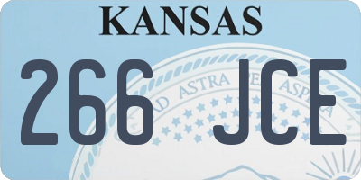 KS license plate 266JCE