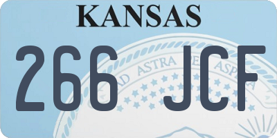 KS license plate 266JCF