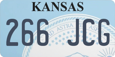 KS license plate 266JCG