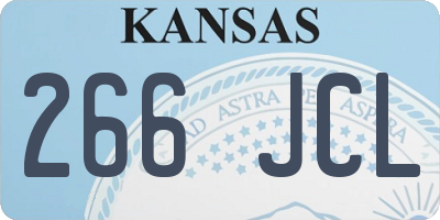 KS license plate 266JCL