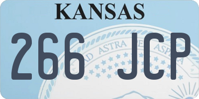 KS license plate 266JCP